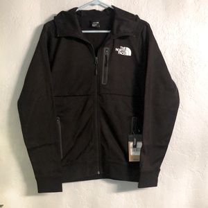 The North Face- Mens S M hoodie soft shell full zip fleece lined jacket